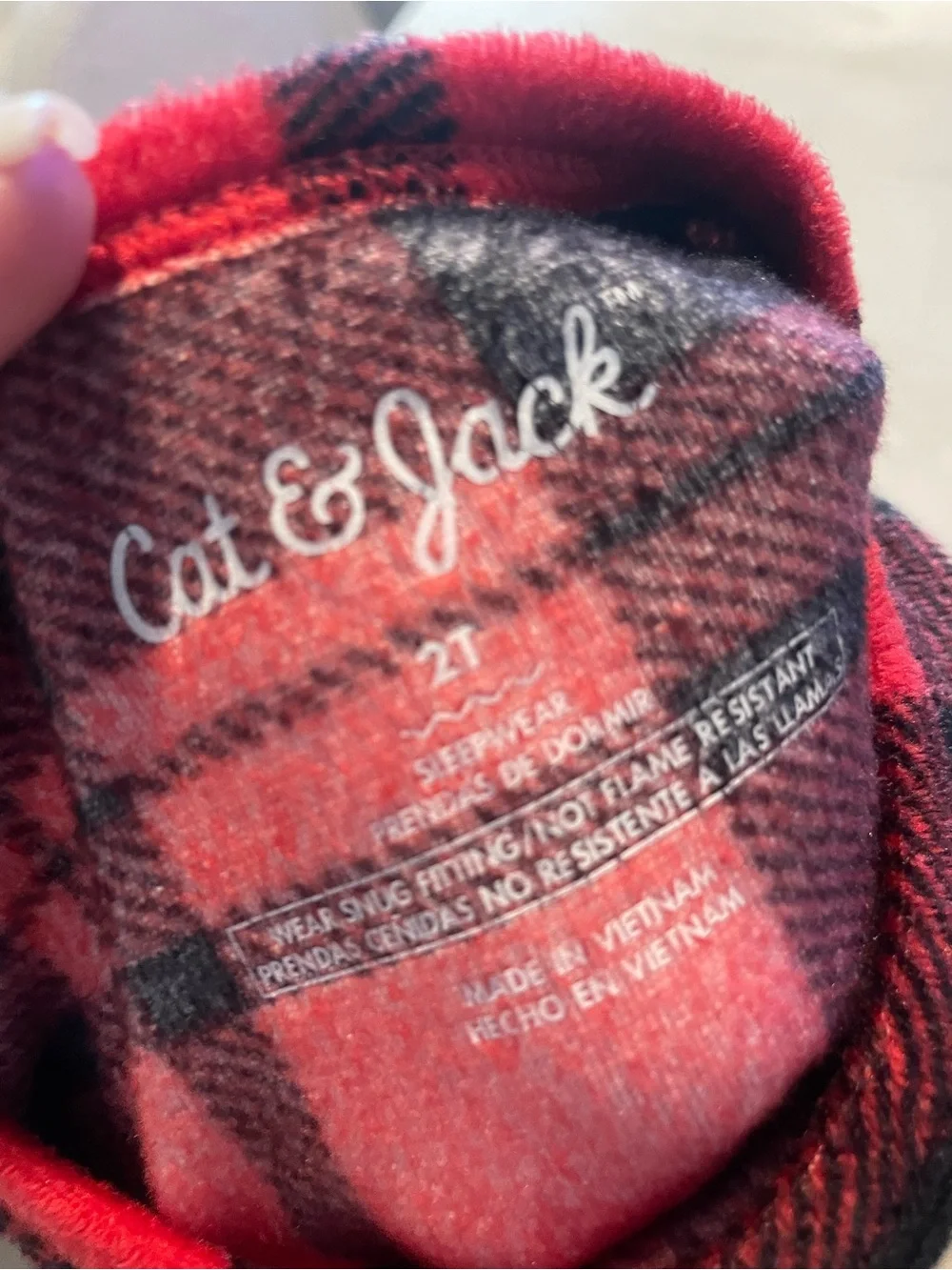 Kids Red & Black Plaid PJs